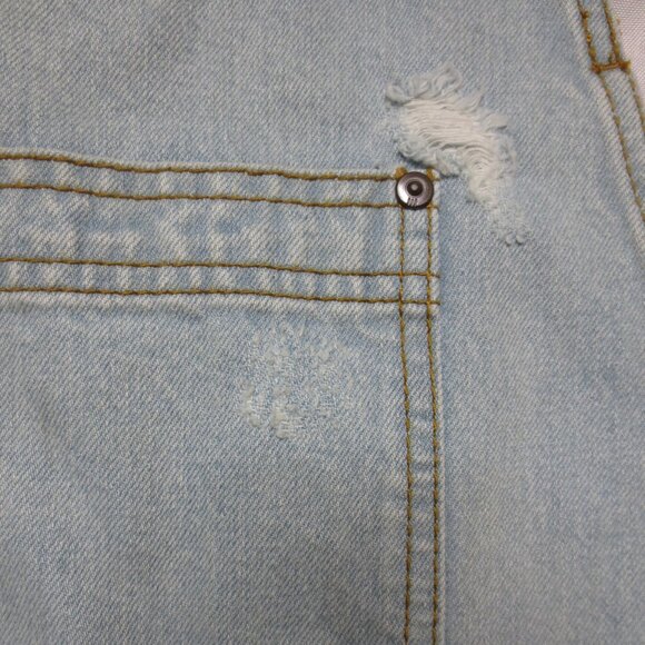 NWT BDG-URBAN OUTFITTERS mens OVERALLS distressed BLUE denim JEANS - Picture 3 of 16